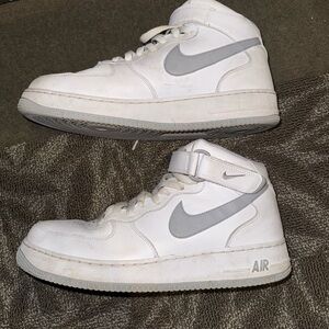 Nike Air White and Gray mid-Tops
